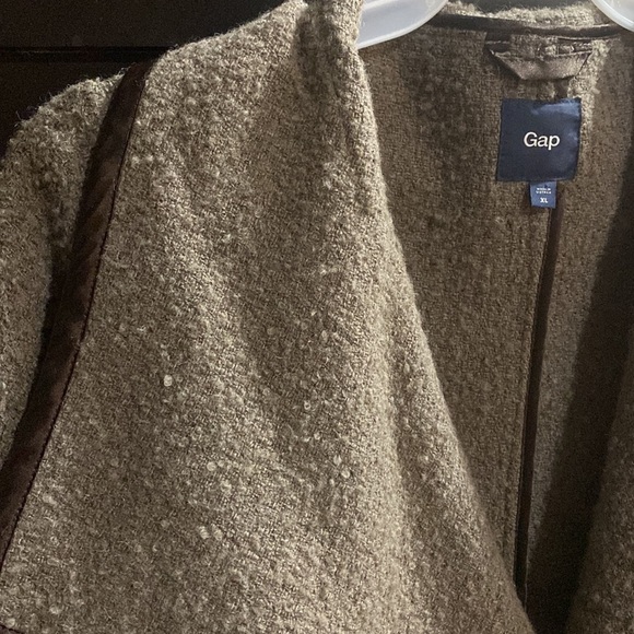 Gap Women’s Teddy Bear Sweater Cardigan Brown Jacket with pockets size XL Coat - Picture 2 of 7